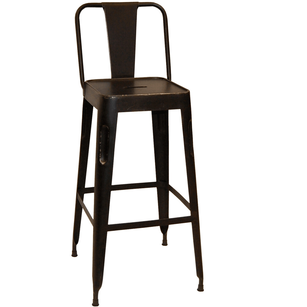 Tabouret de bar Copenhagen - Noir antiqu box