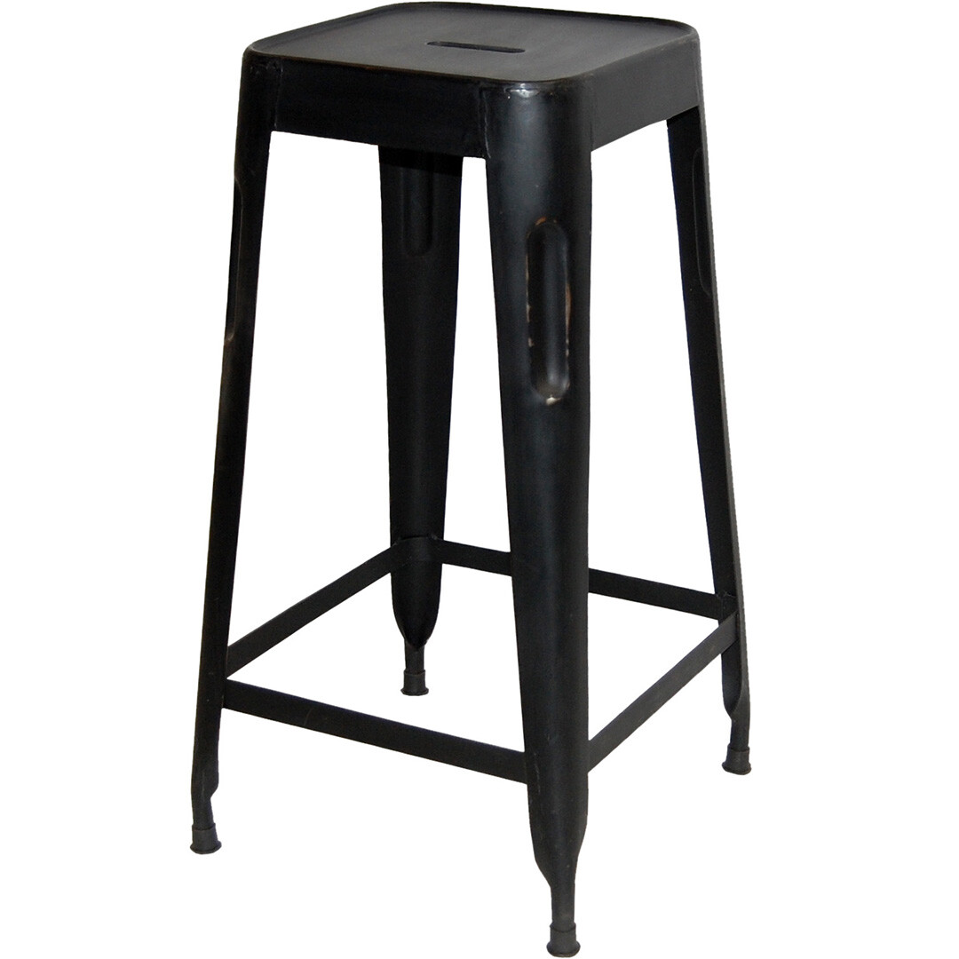 Tabouret de bar Copenhagen en fer - noir box