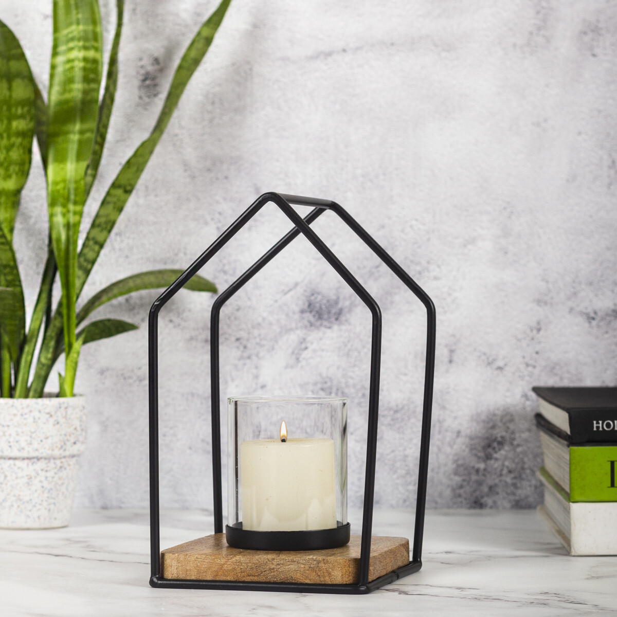 Photophore de style scandinave pour bougies chauffe-plat, mo