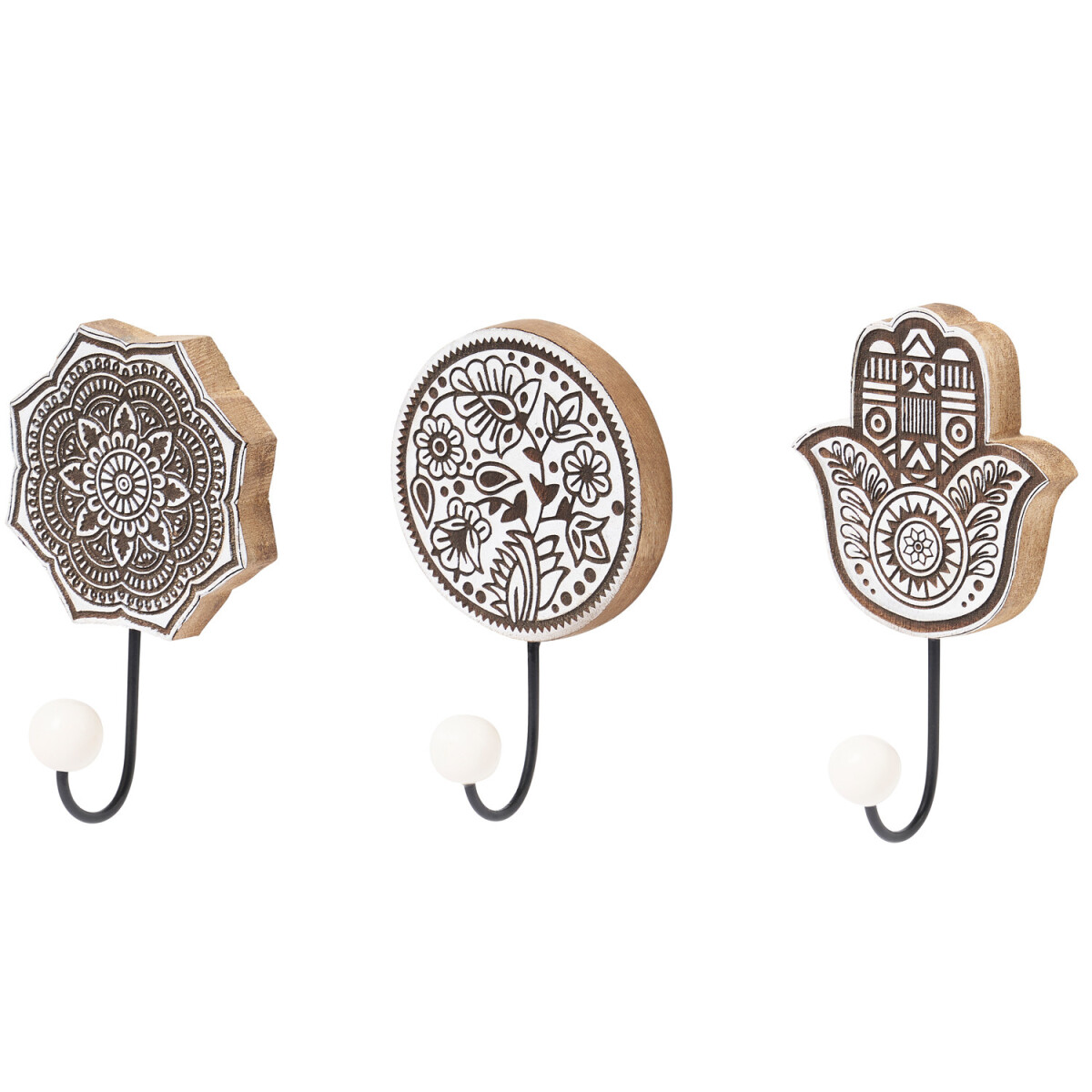 3er Set Orientalischer Wandhaken Haken Hares