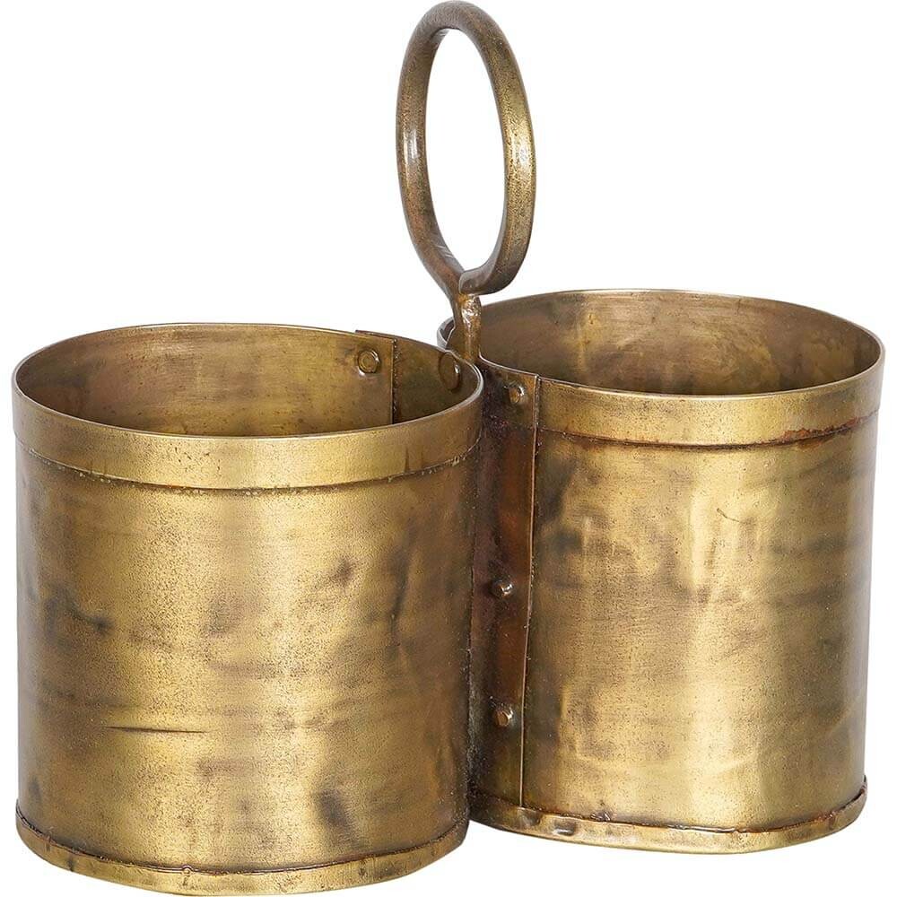 Kayser Utensilienhalter mit Messingfinish