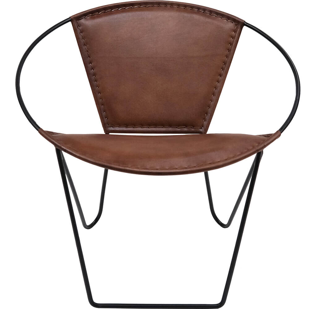 Fauteuil de salon Dalton en cuir box