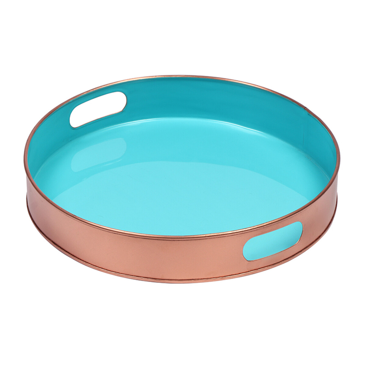 Skandinavisches Design Serviertablett Aarhus Blau Rund