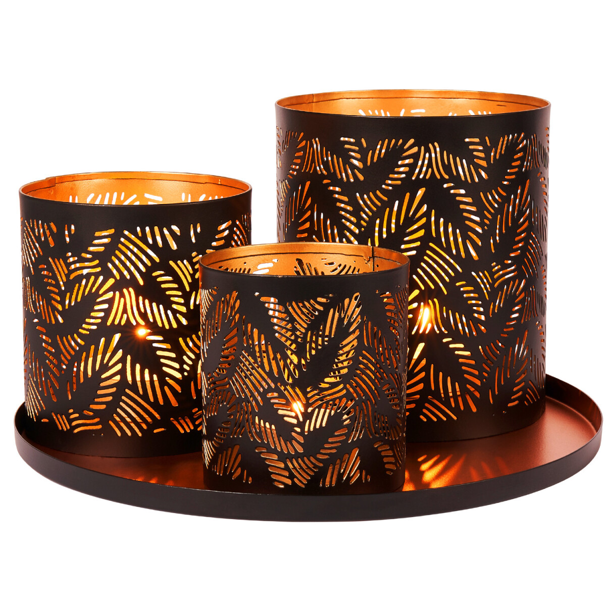 Geschenkset Garten Windlichter Kerzentablett Deko Set 21