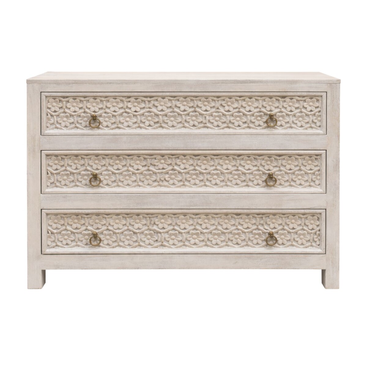 Commode Harjot 110 cm en bois massif, st box