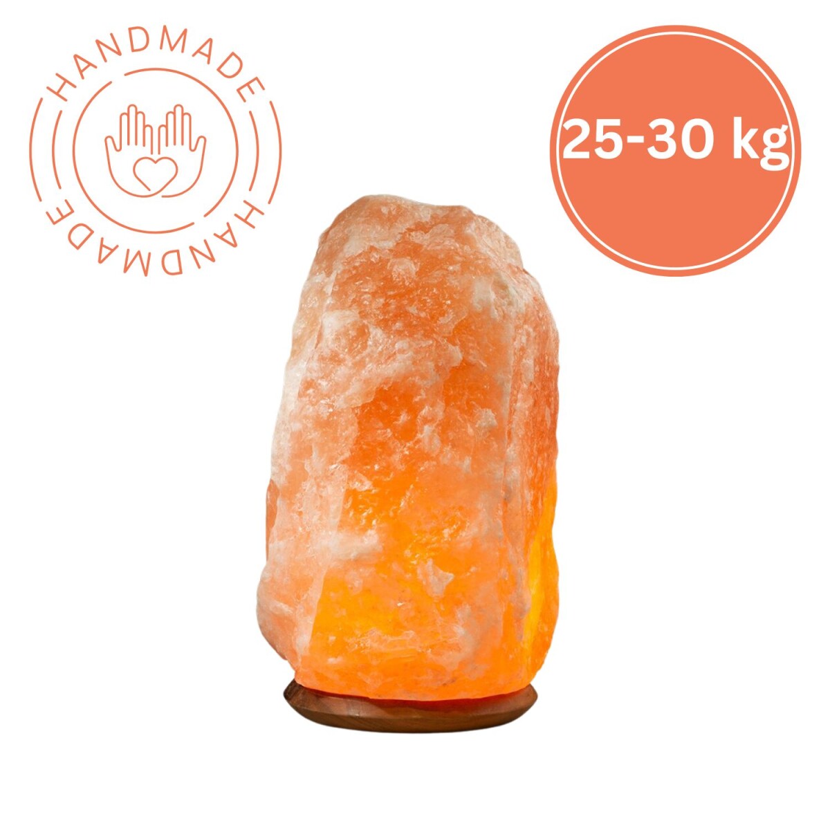 Beleuchteter Salzkristall ROCK 25-30kg Salzkristall Licht Na