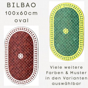 Table en mosaïque marocaine Bilbao 100 x 60 cm |...