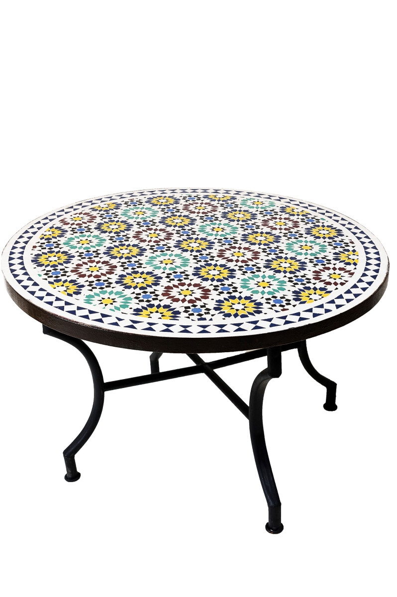 Table en mosaïque marocaine Albaicin multicolore, &osla