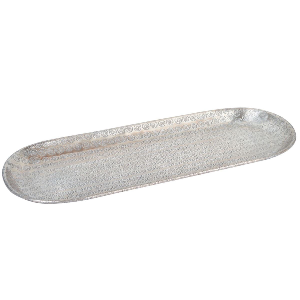 Vintage Tablett Kerzentablett Deko Jasur Silber 45cm