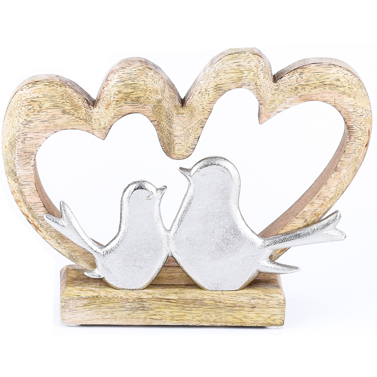 Dekofigur Herz Amour -5- Holz Aluminium Aufsteller Handarbei