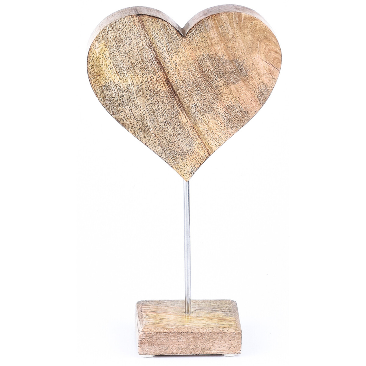 Dekofigur Herz Amour -6- Holz Metall Handarbeit Naturdesign 