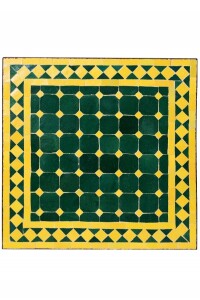 Table en mosaïque marocaine Marrakech, vert et...