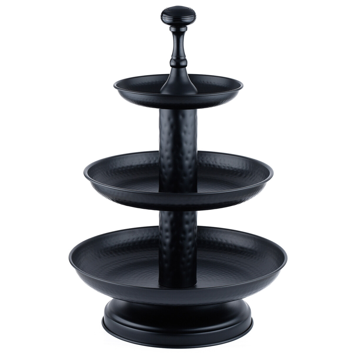 3 Etagen Edelstahl Etagere Cupcake Ständer Deko Schwarz