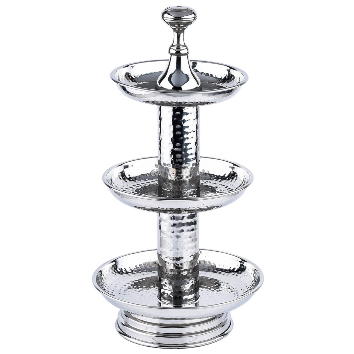 3 Etagen Edelstahl Etagere Etagenständer Deko Silber Ro