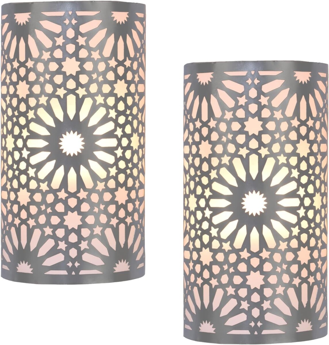 2er Set Wandlampen Yazid Silber H 29 cm  box