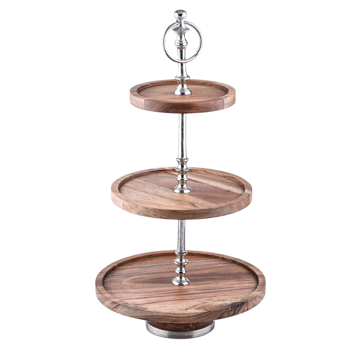 3 Etagen Etagere Servierständer Akazienholz Amalie 50cm