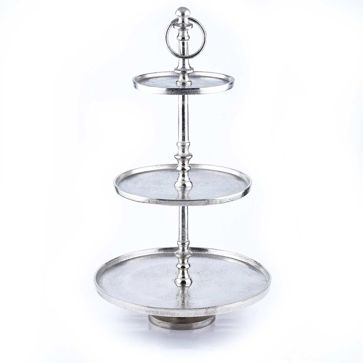 3 Etagen Etagere Servierständer Aluminium Annika Rund 4