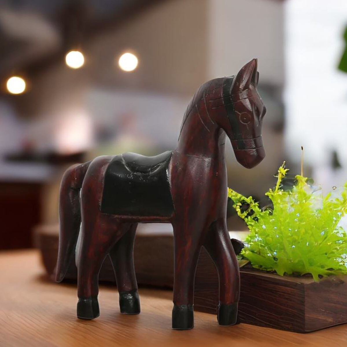 Tierfigur Dekofigur aus Holz als Tischde box