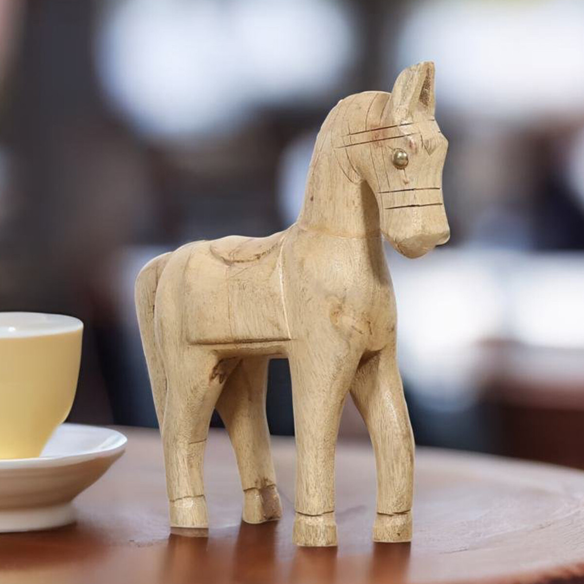 Tierfigur Dekofigur aus Holz als Tischde box