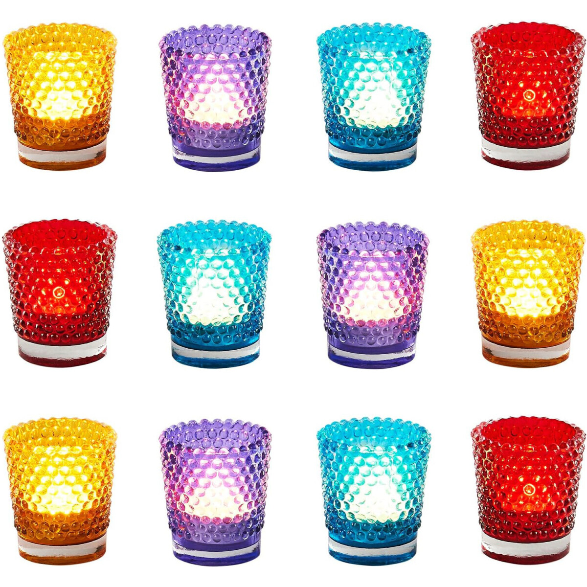 12er Set Fensterbank Deko Teelichtgl&aum box