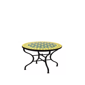 Table en mosaïque marocaine Estrella, verte et...