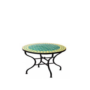 Table en mosaïque orientale Marrakech, verte et...