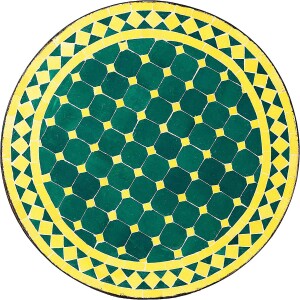 Table en mosaïque orientale Marrakech, verte et...