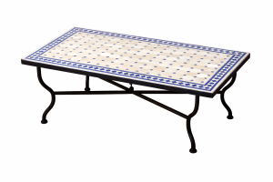 Table en mosaïque marocaine Marrakech, beige et...
