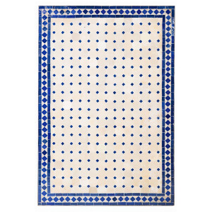 Table en mosaïque marocaine Marrakech, beige et...