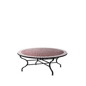 Table en mosaïque marocaine Marrakech, bordeaux et...