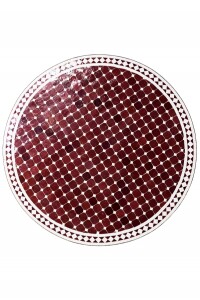 Table en mosaïque marocaine Marrakech, bordeaux et...
