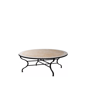 Table en mosaïque marocaine Marrakech, beige et...