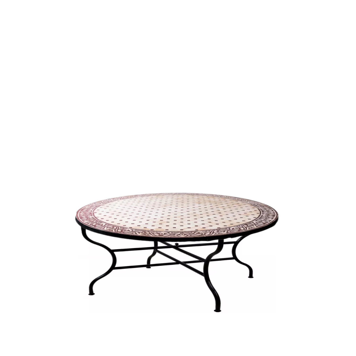 Marokkanischer Mosaiktisch Meknes Beige  box