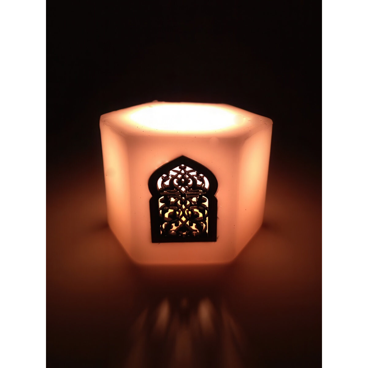 Photophore Orient Daima blanc 9 cm