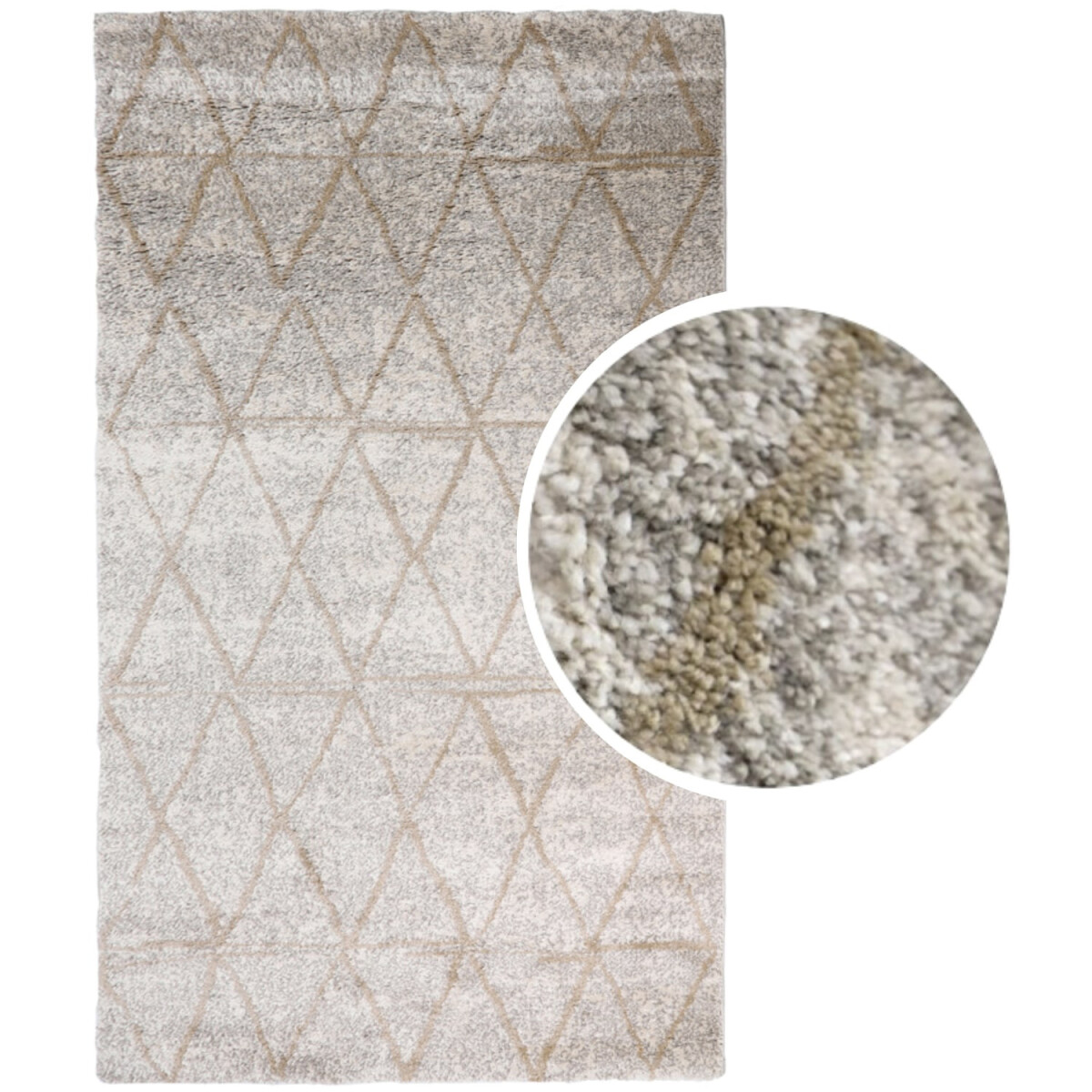 Tapis marocain moelleux à poils longs de style berb&e
