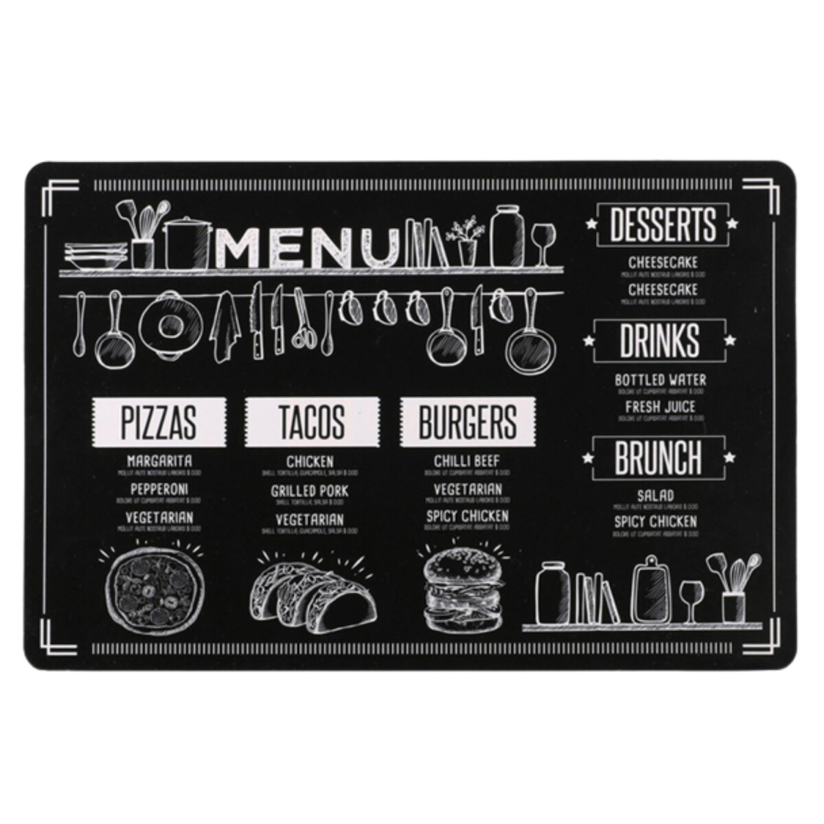 Set de table rétro, décora box