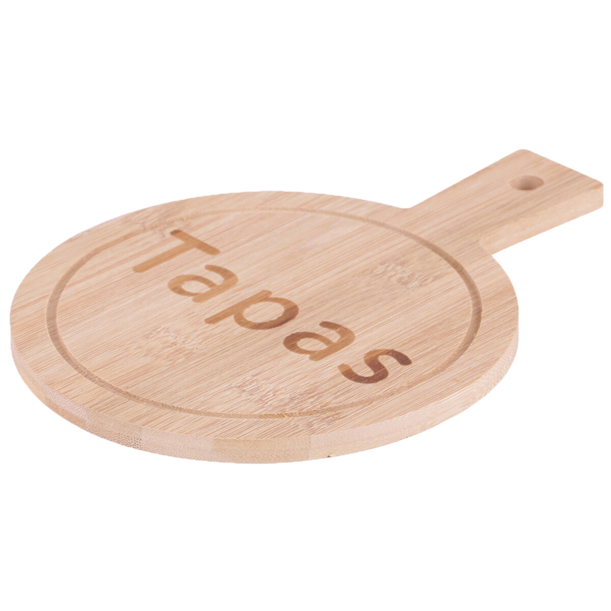 Bambus Tapas Snack Platte Brett zum Servieren Bako Rund