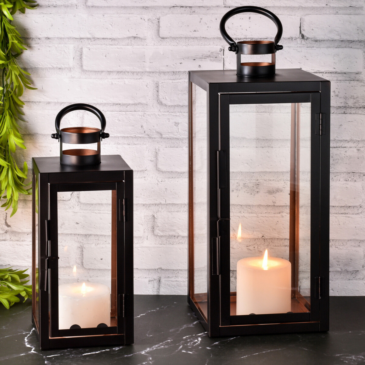 2er Set Moderne Laterne Gartenlaterne Deko Modern Marra Schw