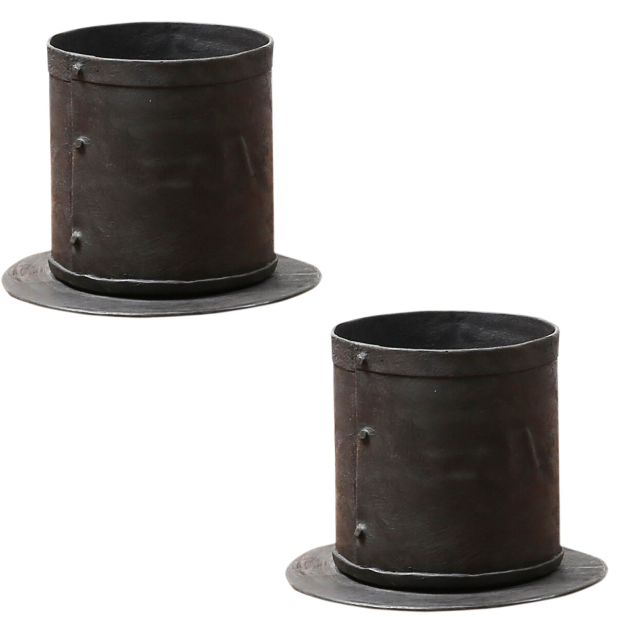 2er Set Vintage Gartendeko Blumentopf...