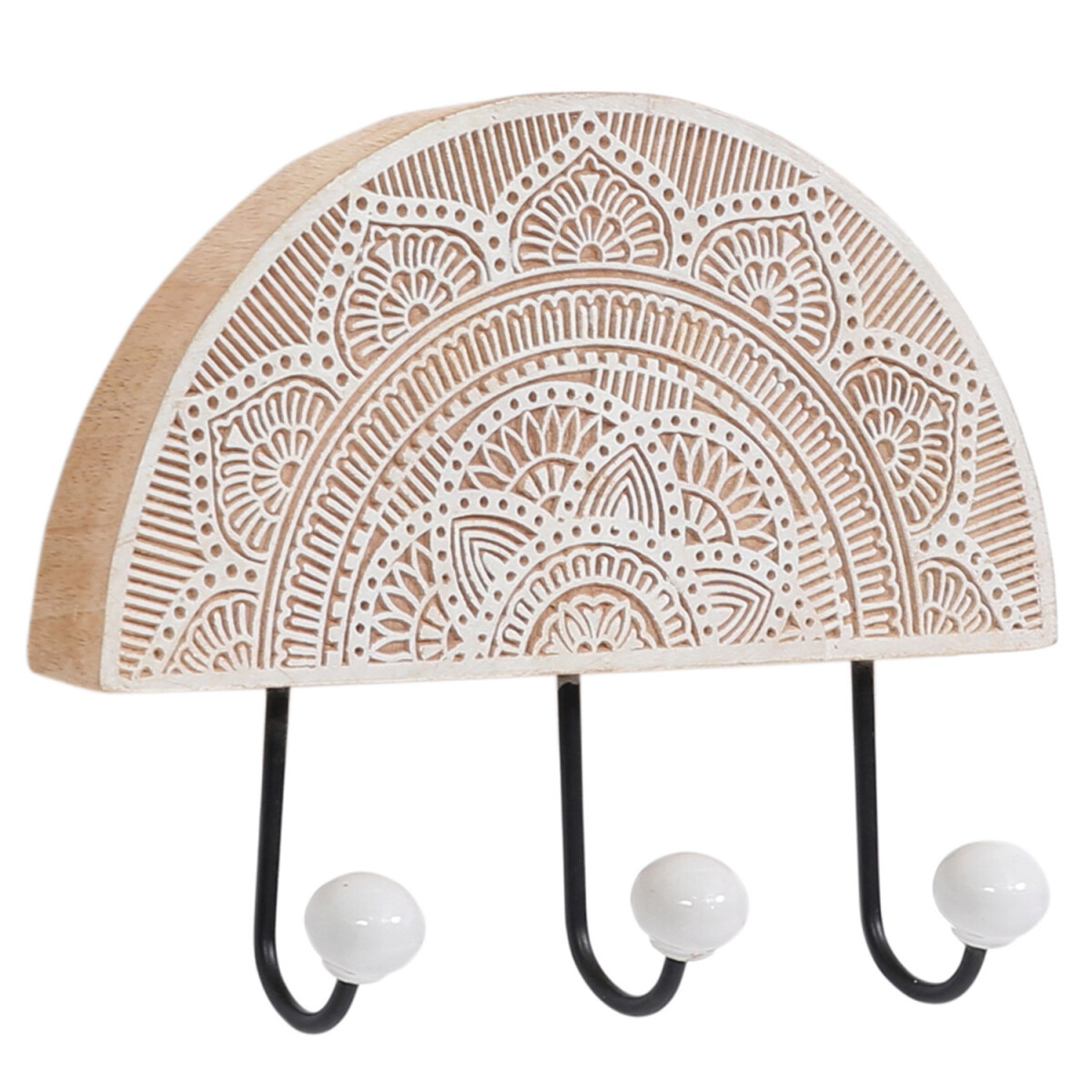 Boho Deko Wanddeko Mandala Garderobenhaken Kleiderhaken Anga