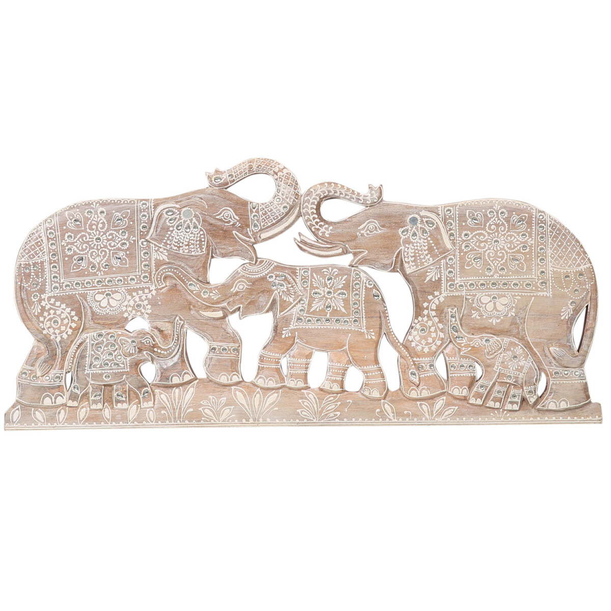 Boho Deko Dekoaufsteller Dekoobjek Elefanten Familie