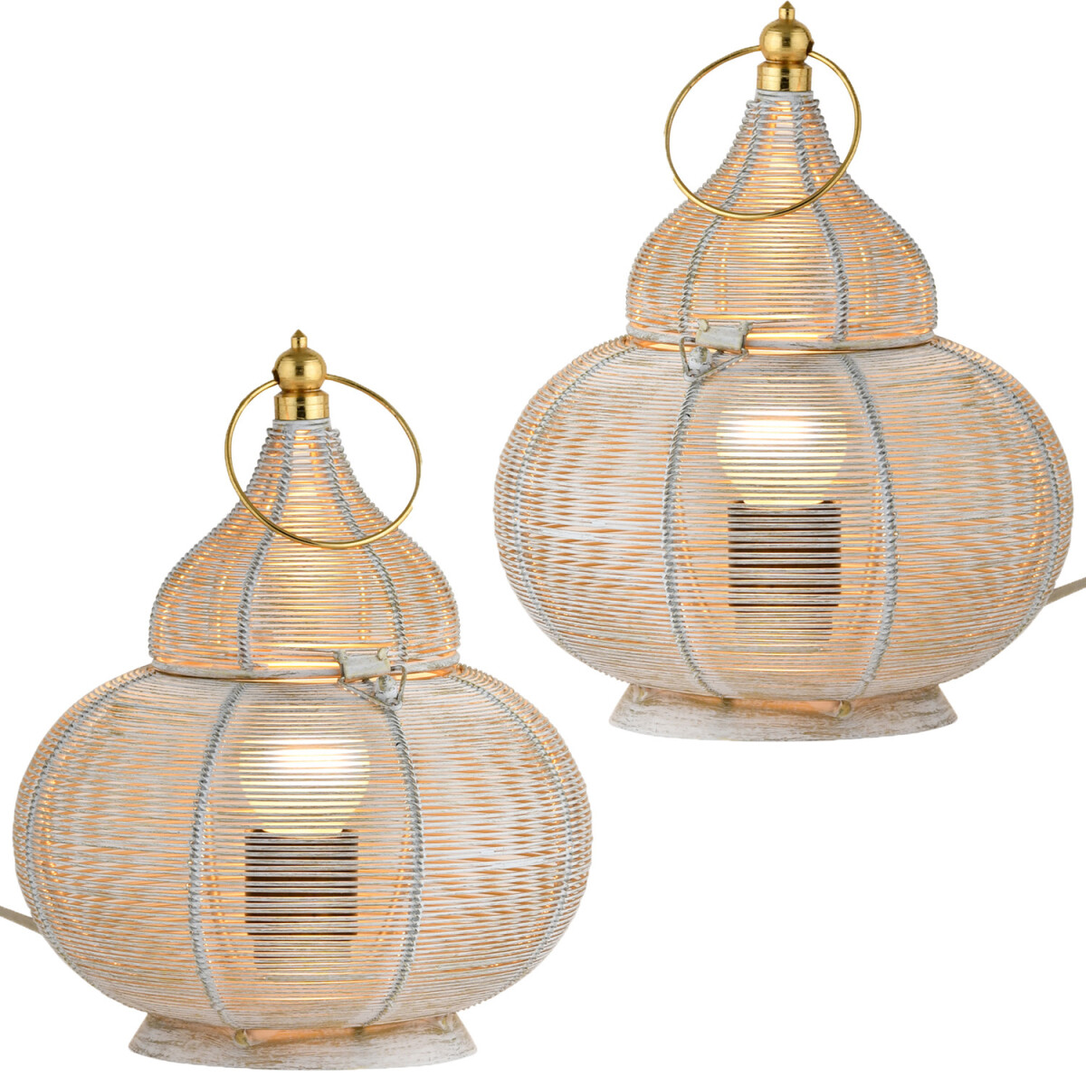 Lot de 2 lampes de table décorati box
