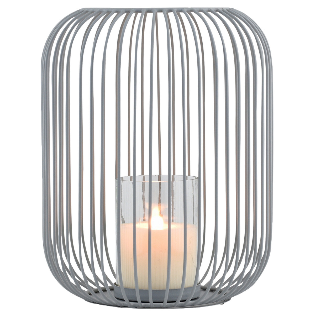 Boho Deko Windlicht Teelichthalter Kerzenhalter Tesour Grau 