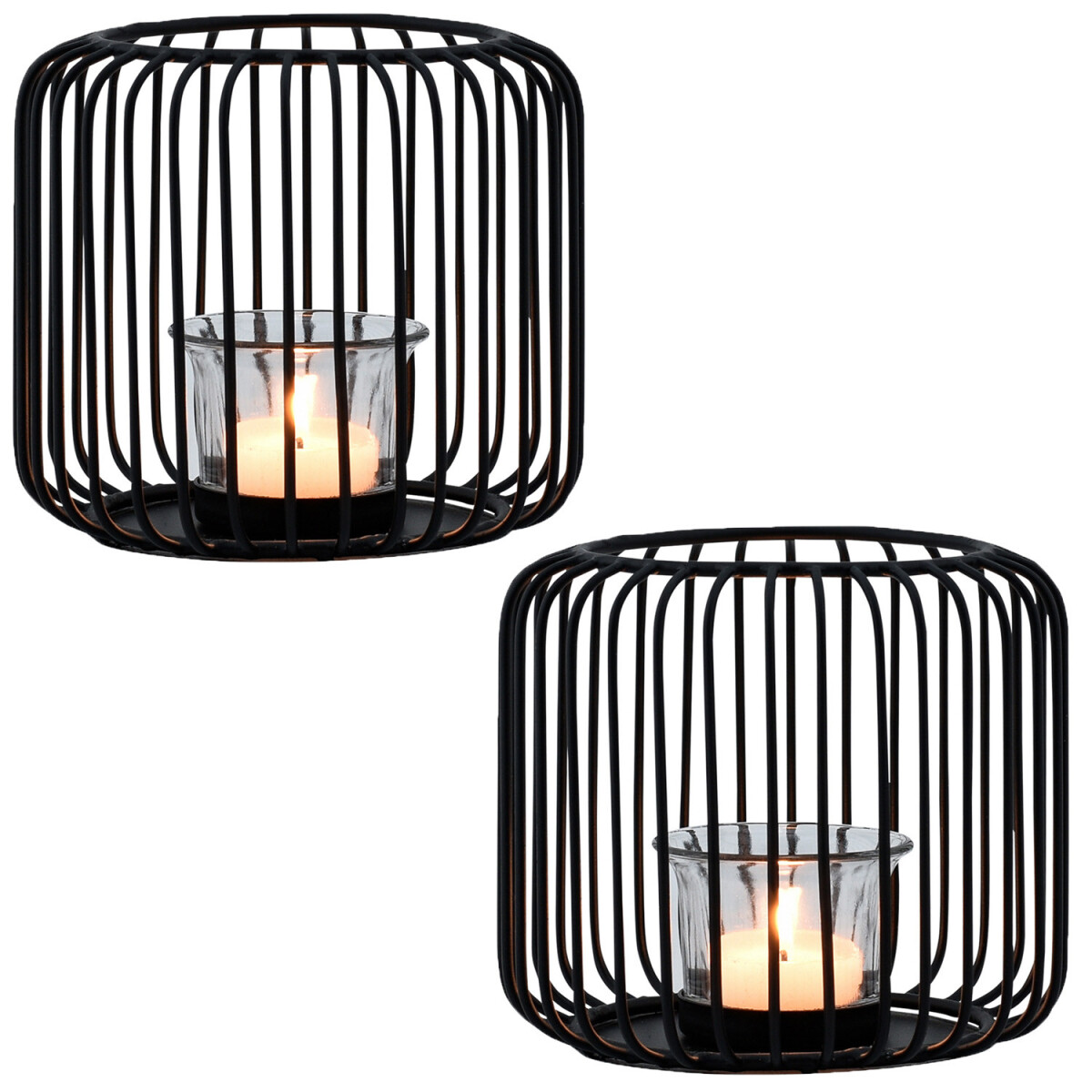 Lot de 2 photophores décoratifs de style scandinave p