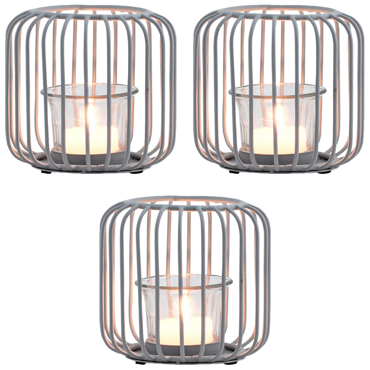 3er Set Skandinavische Deko Windlichter  box