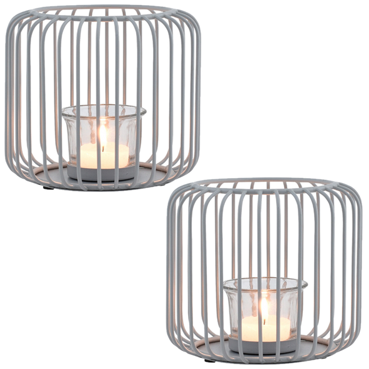 2er Set Skandinavische Deko Windlichter  box