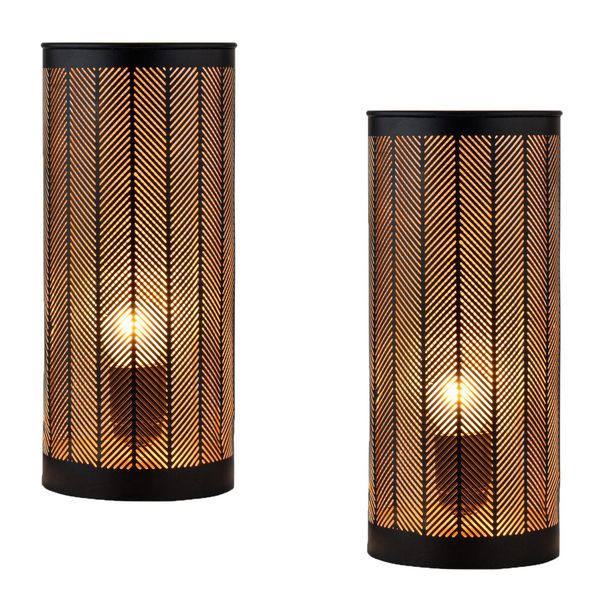 Lot de 2 lampes de chevet/de table de style scandinave Aigna