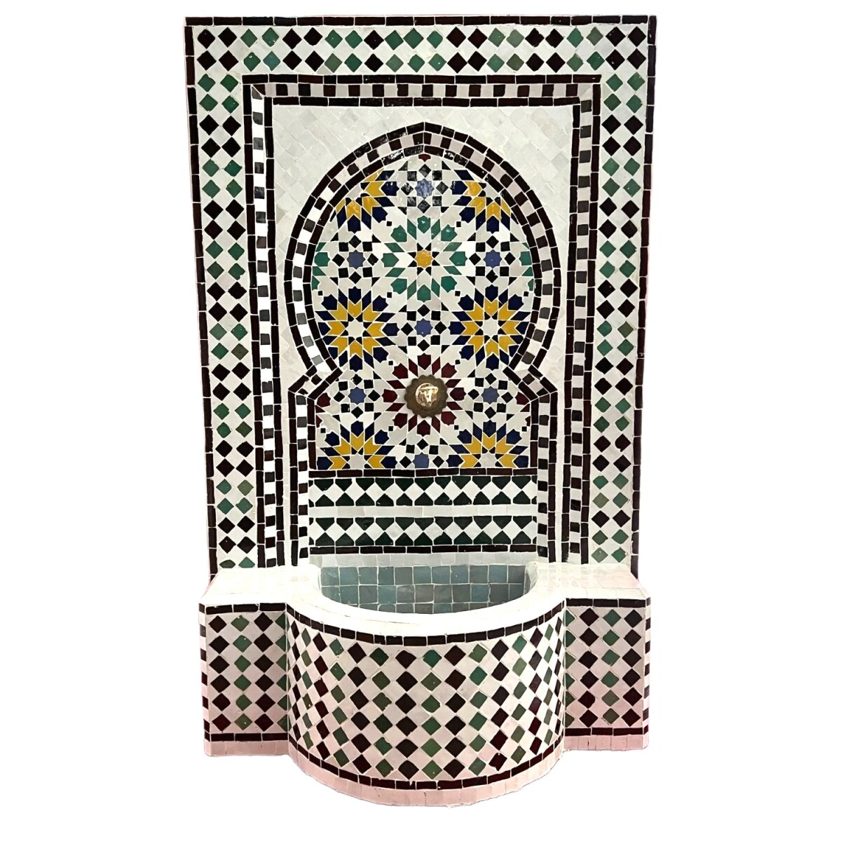 Marokkanischer Mosaik Gartenbrunnen 129c box