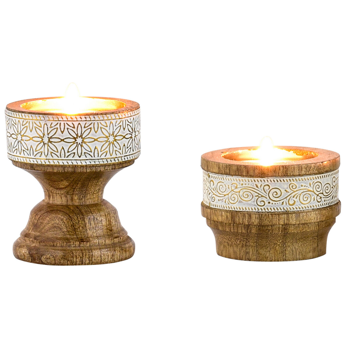 2er Set Boho Deko Teelichthalter Kerzens box