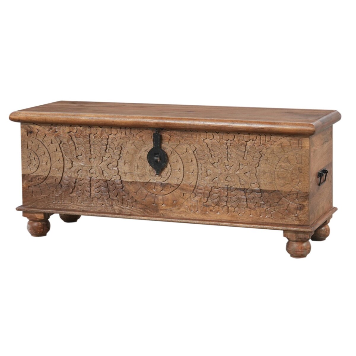 Truhe Ghotam Massivholz Ethno Vintage Aufbewahrungstruhe 116